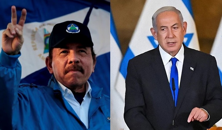 Nicaraguan President Daniel Ortega and Israeli prime minister Netanyahu