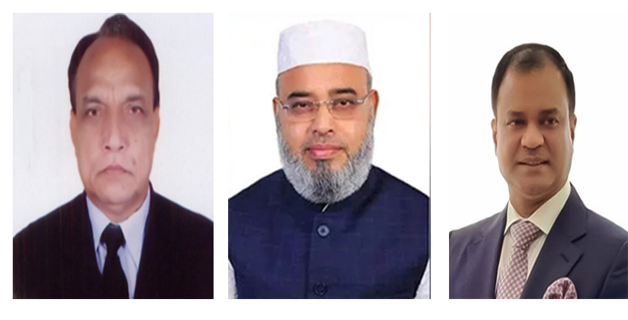 Md Nurul Islam Talukder (Left), Mohammad Habib Hasan (Centre) ABM Mokammel Haque Chowdhury (Right)