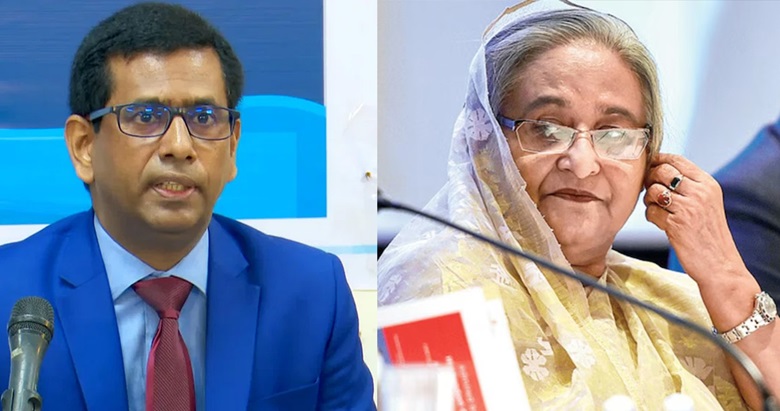 Mohammad Tajul Islam (left) and Sheikh Hasina