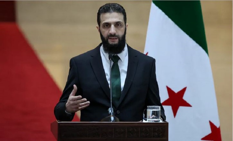 Leader of the new Syrian administration, Ahmed al-Sharaa 